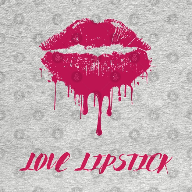 Love lipstick drippy hoodies dripping design by Maroon55